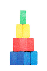 pyramid of color blocks