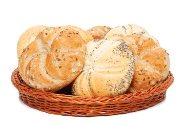 basket with bakery products