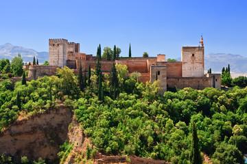Alhambra at morning, Granada, Spain - obrazy, fototapety, plakaty