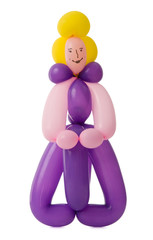 A princess doll made of twisted balloons