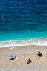 Fototapeta na wymiar Kaputas beach in the Turkish Mediterranean