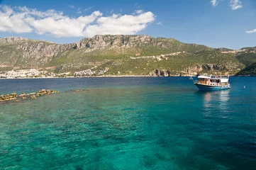 Foto op Plexiglas Clear waters of the Turkish Mediterranean near the town of Kas. © Can Balcioglu