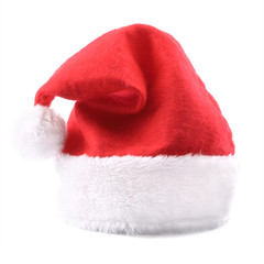 Obraz na płótnie Canvas Red Santa hat. Isolated