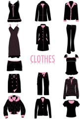 Clothes silhouettes