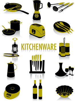 Kitchenware silhouettes