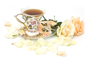 Obraz na płótnie Canvas Tea and roses