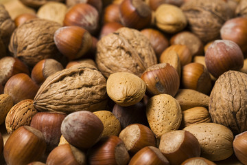 background of mixed nuts
