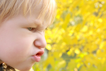 Fototapeta premium portrait of emotional child