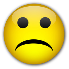 Sad Emoticon glassy button