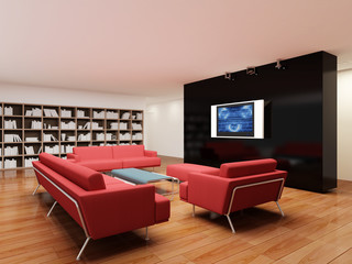 place for rest in apartment 3 d image