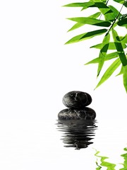 bamboo and pebbles, Zen atmosphere. © Laure F