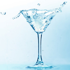 coctail splash on white background close up