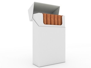 Open pack of cigarettes