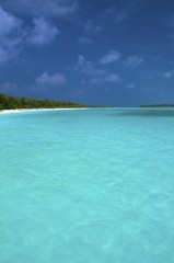 Clear water of coral beaches