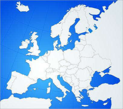 Europe vectorielle et stylisee