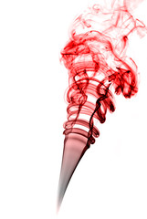 abstract figure from smoke on the isolated background