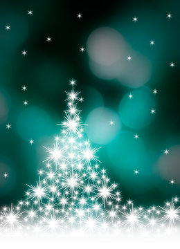 Christmas background with white snowflakes