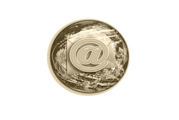 Email (icona) su sfondo bianco