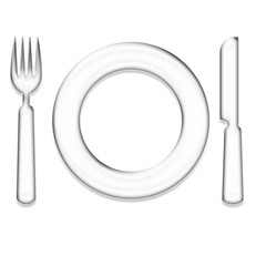 Assiette et couverts