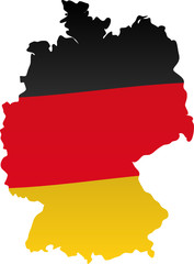 Carte de l'Allemagne et drapeau