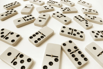 Multiple Dominoes on Seamless Background