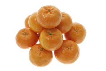 Chinese New Year Mandarins on White Background