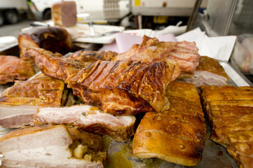 frisch gegrillte Bratenstücke