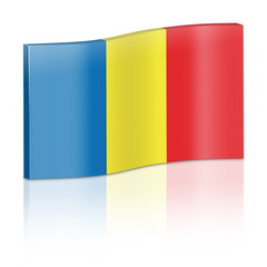 3D Romania Flag