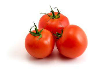 tomatoes isolated on the white background