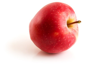 red apple isolated on the white background