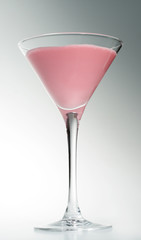 Alcoholic Cocktail with Grenadine Syrup and Cream