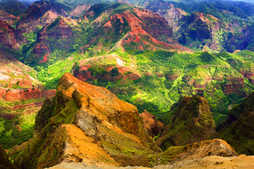 Fototapety  Rich Colorful Cliff of Na Pali Kauai