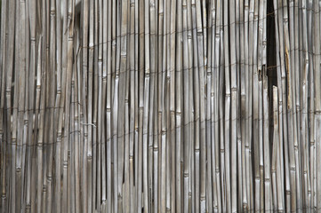 Bamboo screen of grey color