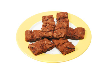 Chocolate brownie biscuits on a plate