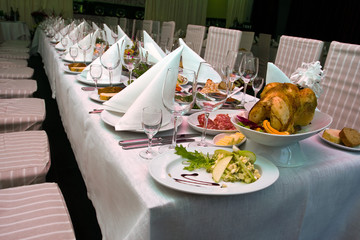 Catering - the festive table