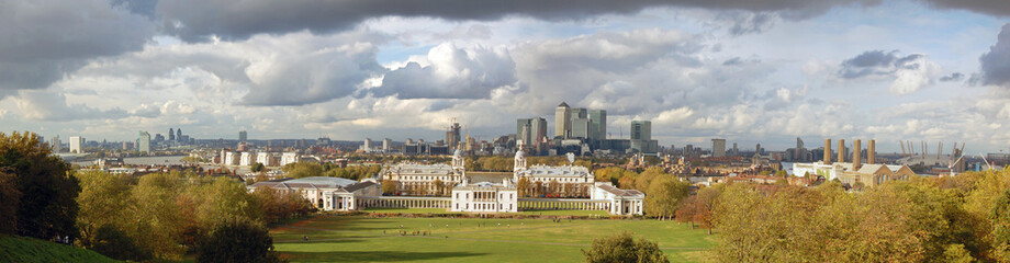 Fototapeta na wymiar Greater London widok z Greenwich
