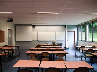 Salle de classe dans un lycée français