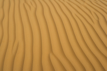 Sand in der Wahiba Wüste im Oman