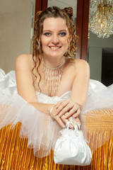 The beautiful girl in a role of the bride