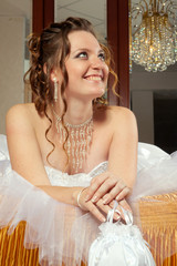 The beautiful girl in a role of the bride