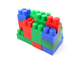 toy blocks isolated on white