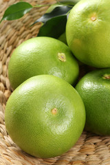 green and fresh grapefruits - food and drink
