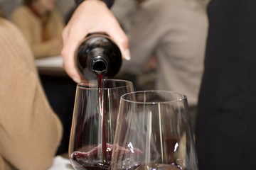 pouring wine
