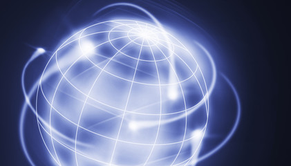 world with international movments as shooting stars