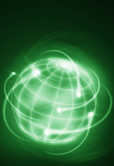 world with international movments as shooting stars