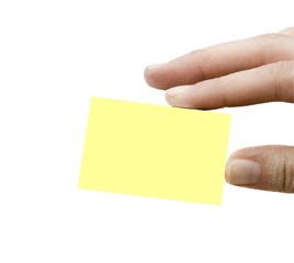 Fototapeta premium Blank isolated card in fingers