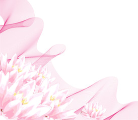 Illustration of nature pink background