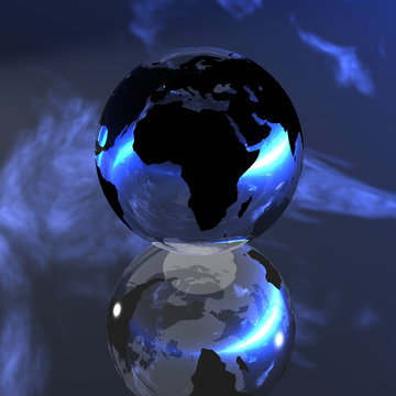 dark globe illustration - africa