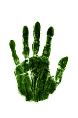 Green impression of a right hand