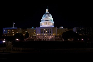 Fototapeta na wymiar Kapitol w nocy, Washington DC, USA